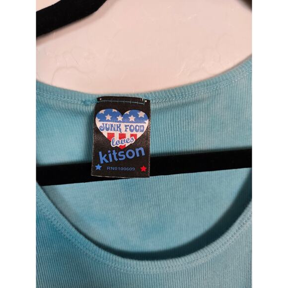 Junkfood loves Kitsen size Large super woman some missing stones - Picture 3 of 5